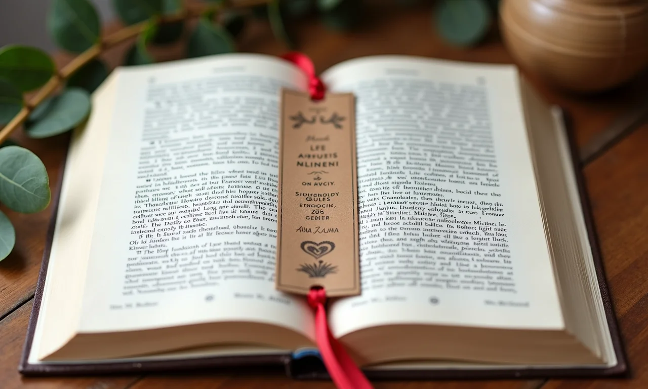 Lembrancinhas úteis: marcadores de página personalizados.