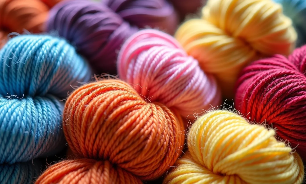 Linhas de algodão coloridas ideais para iniciantes em crochê de flores.