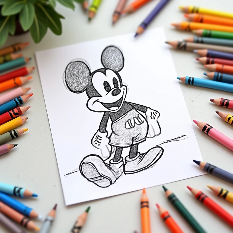 Livrinho de colorir do Mickey Mouse.