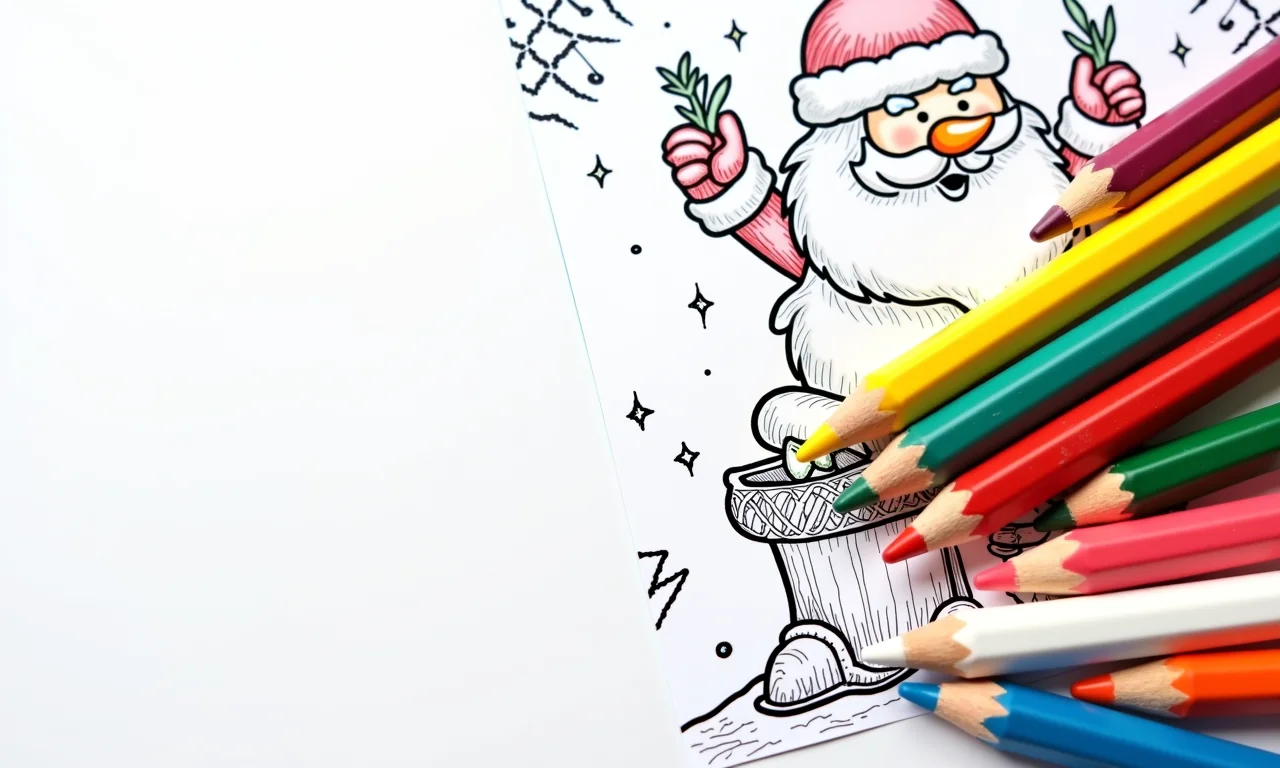 Livrinho de colorir temático de Natal.