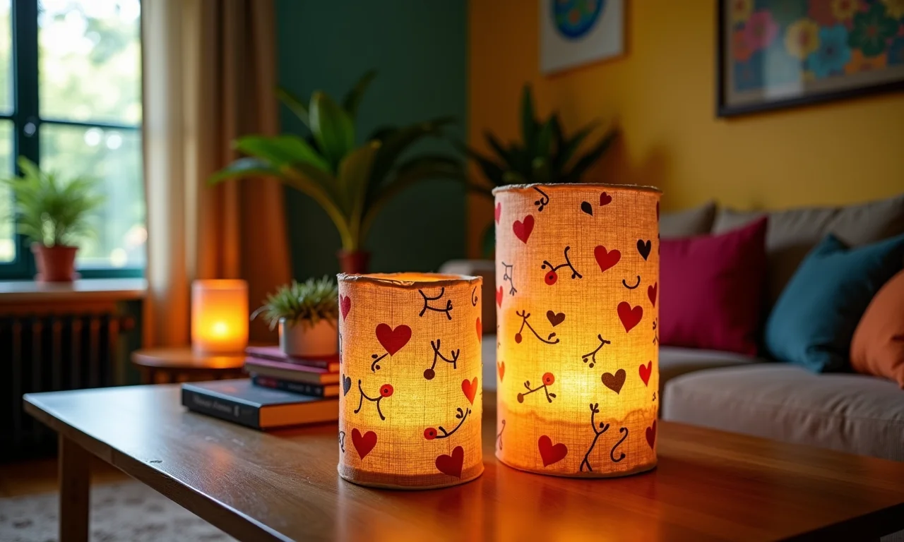 Luminárias charmosas feitas com rolos de papel higiênico.