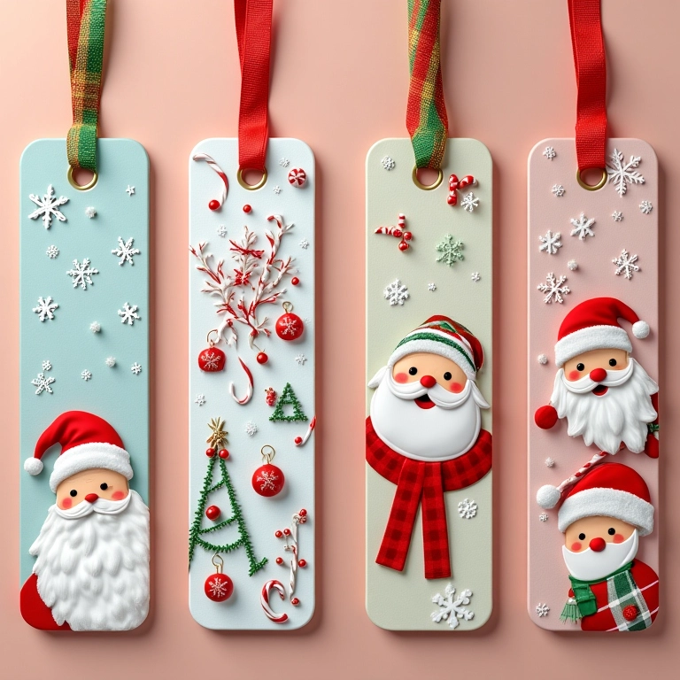 Marcadores de página temáticos de Natal.