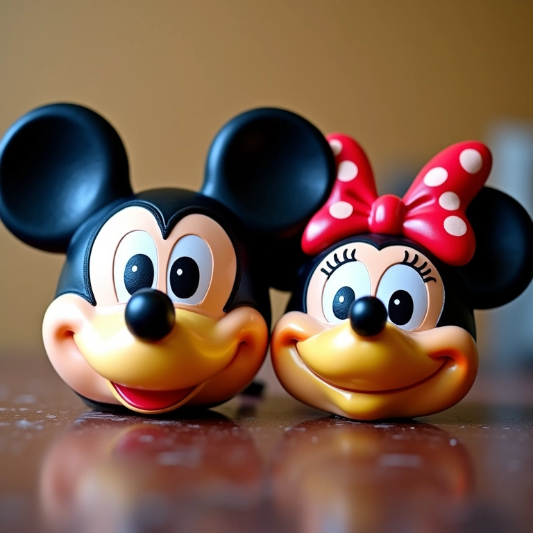 Máscaras do Mickey e da Minnie.