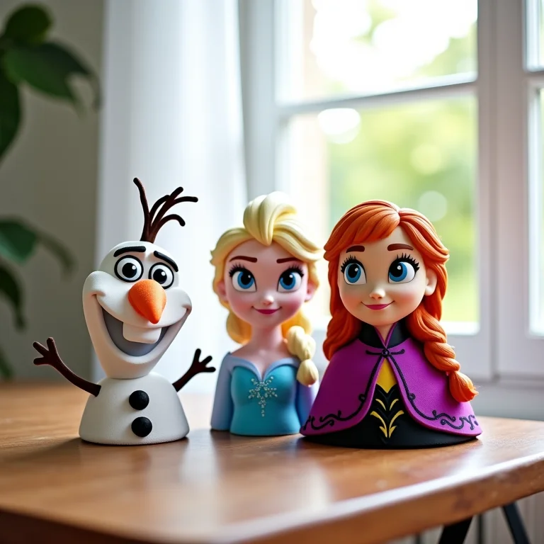 Máscaras dos personagens Frozen feitas de EVA