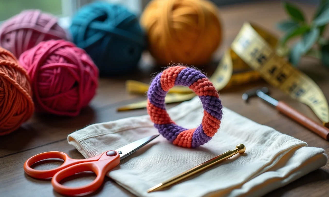 Materiais necessários para fazer o anel mágico no crochê
