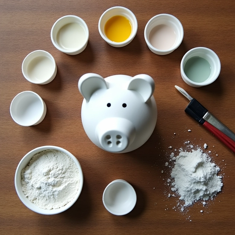 Materiais necessários para fazer um cofre de gesso.