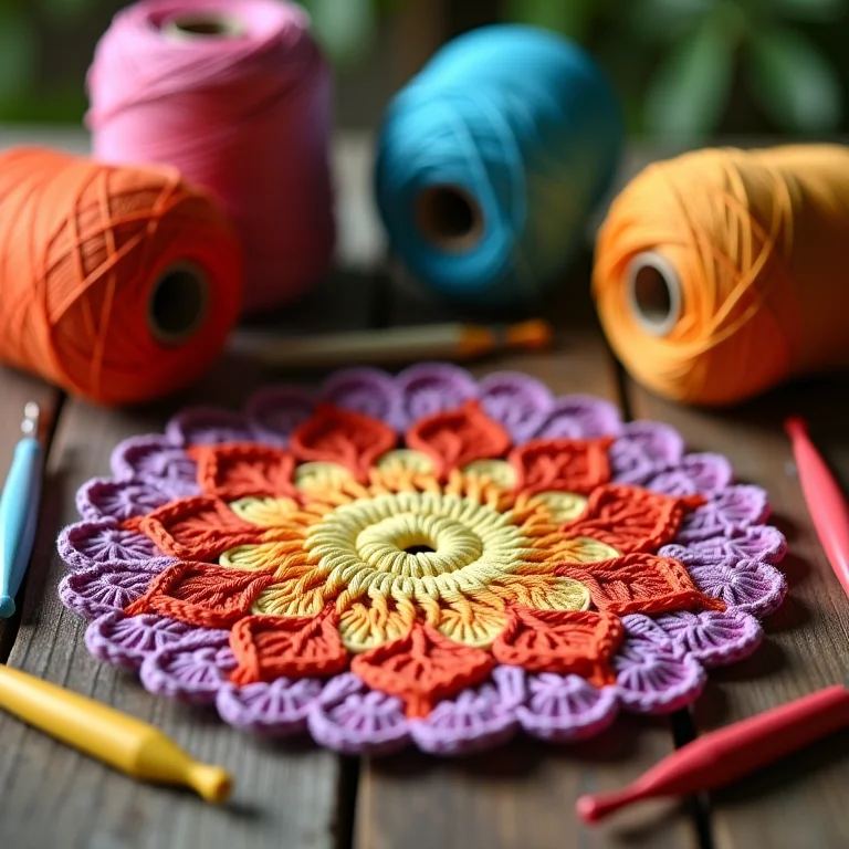 Materiais para crochê em ateliê brasileiro com luz natural