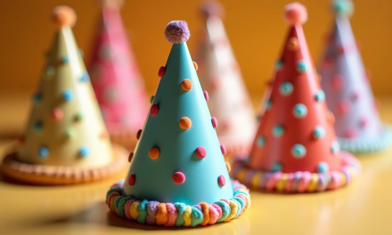 Mini chapéus de festa personalizados da Galinha Pintadinha.