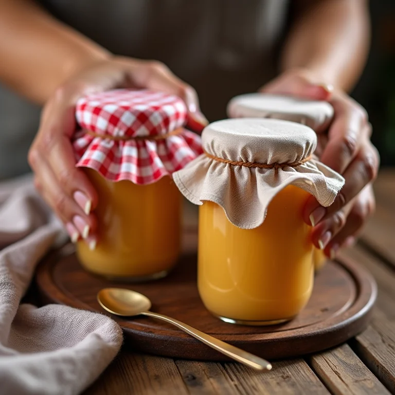 Mini potes de doce de leite caseiro para lembrancinha
