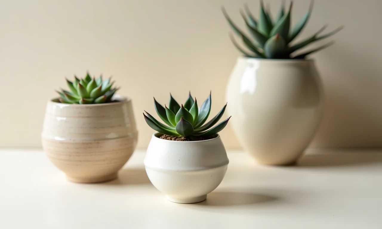 Mini vasinhos de cerâmica da Tok Stok, lembrancinha moderna para bodas de prata.