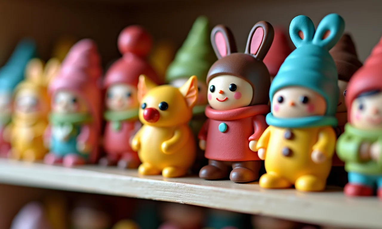 Miniaturas de personagens em biscuit para decoração de festa infantil.