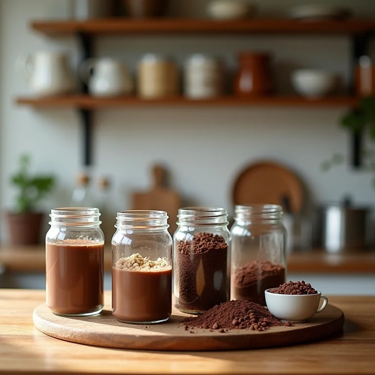 Mix para chocolate quente gourmet em potes de vidro