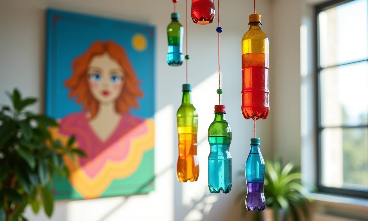 Móbiles encantadores para decorar feitos com PET.