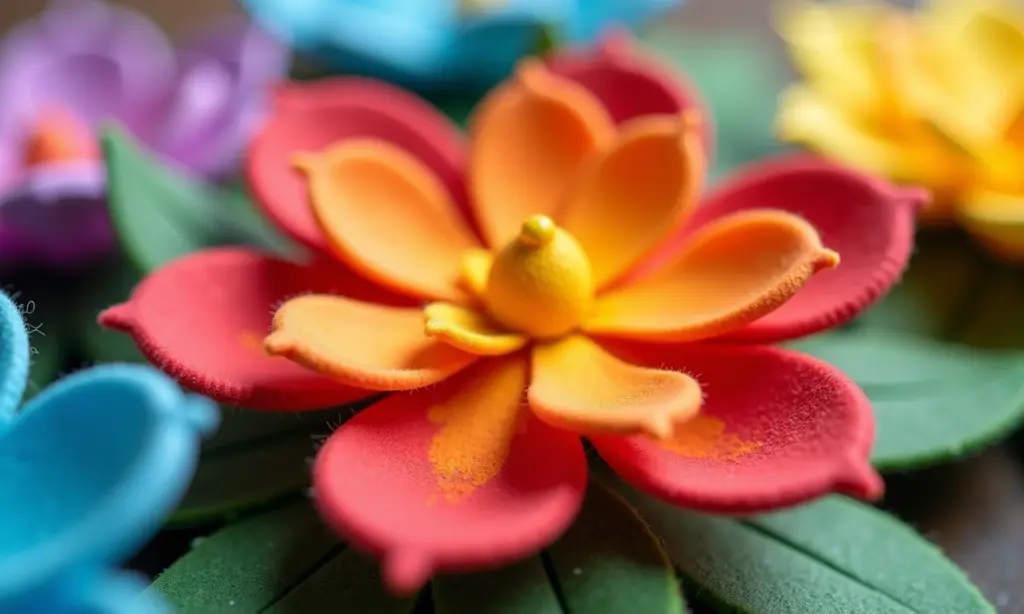 Molde flor 6 pétalas: para feltro- EVA e papel Molde de flor 6 pétalas para feltro, EVA e papel.