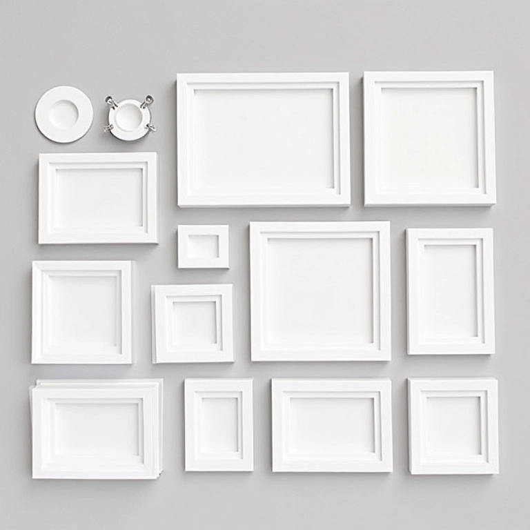 Moldes e estênceis para criar porta-retratos de EVA.