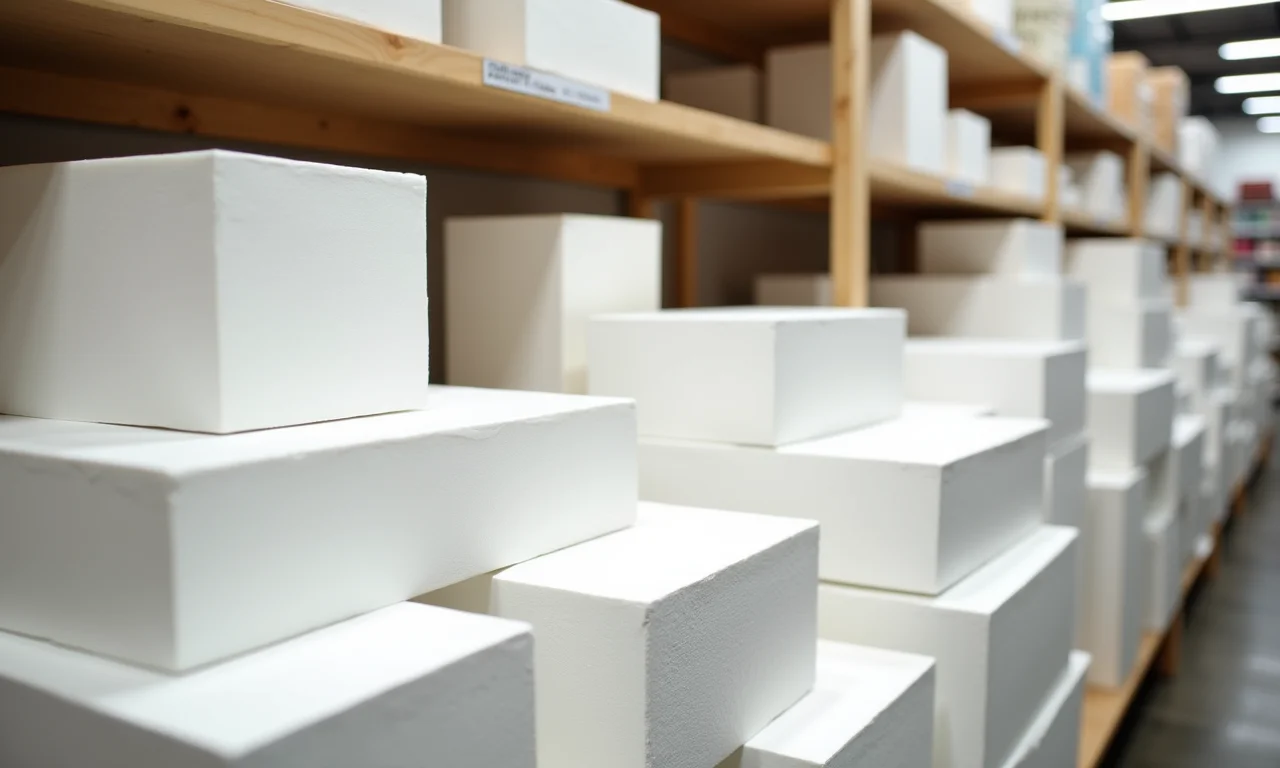 Onde comprar isopor para artesanato: loja especializada.