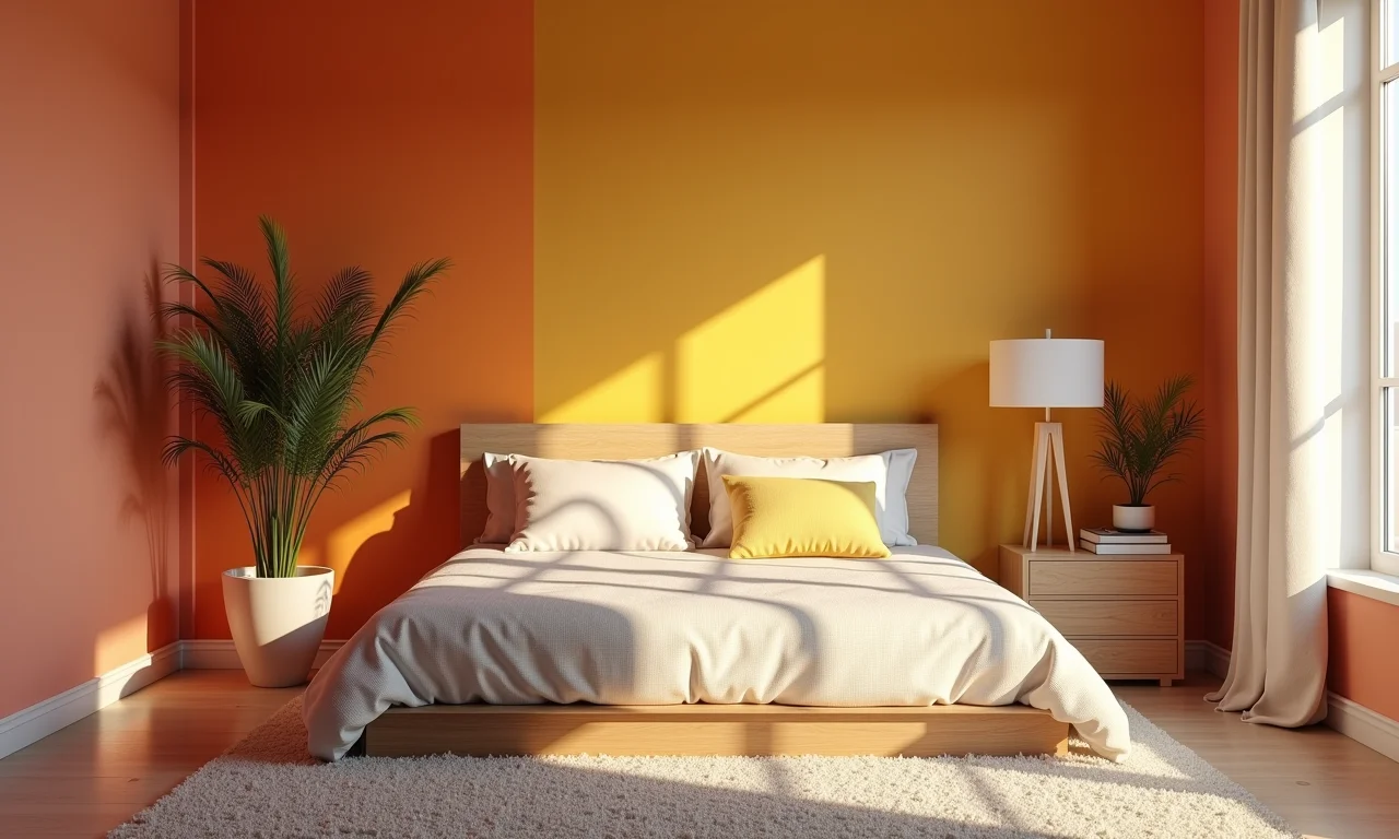 Paleta de cores vibrantes e naturais para artesanatos de quarto.