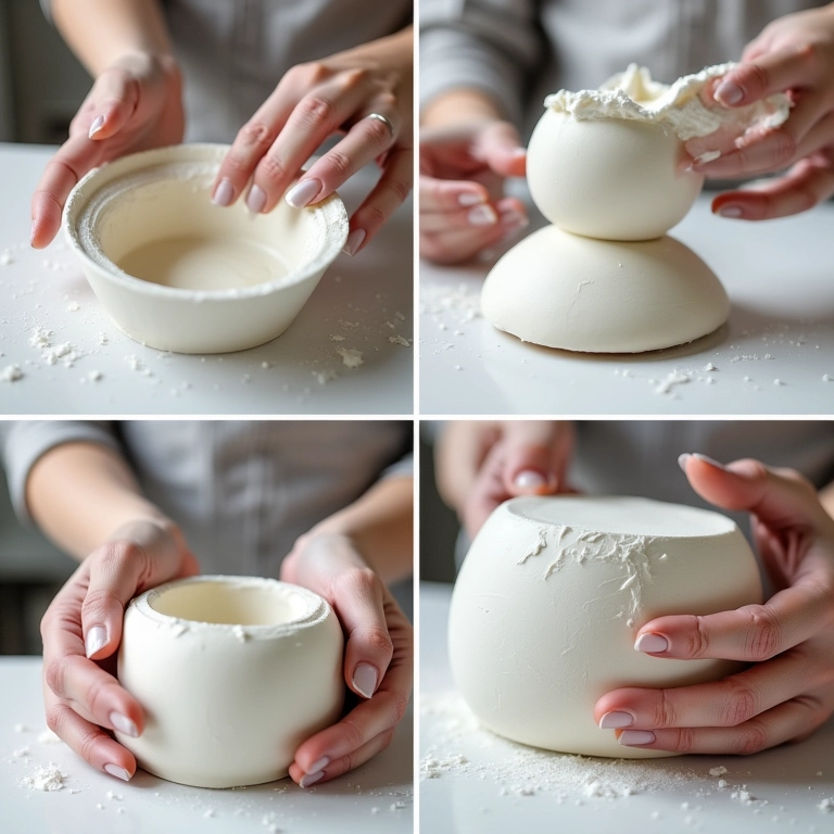 Passo a passo para criar um cofre de gesso.