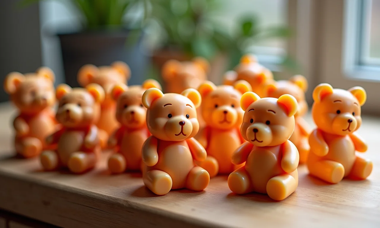 Pequenos moldes de urso, detalhes encantadores em cada peça.