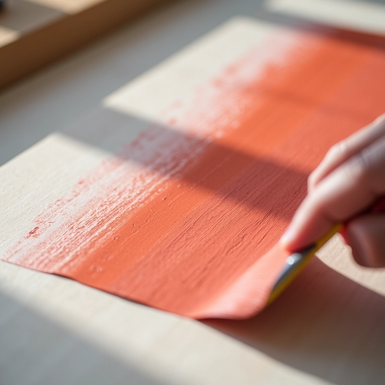 Pintando MDF com tinta Suvinil para maior durabilidade.