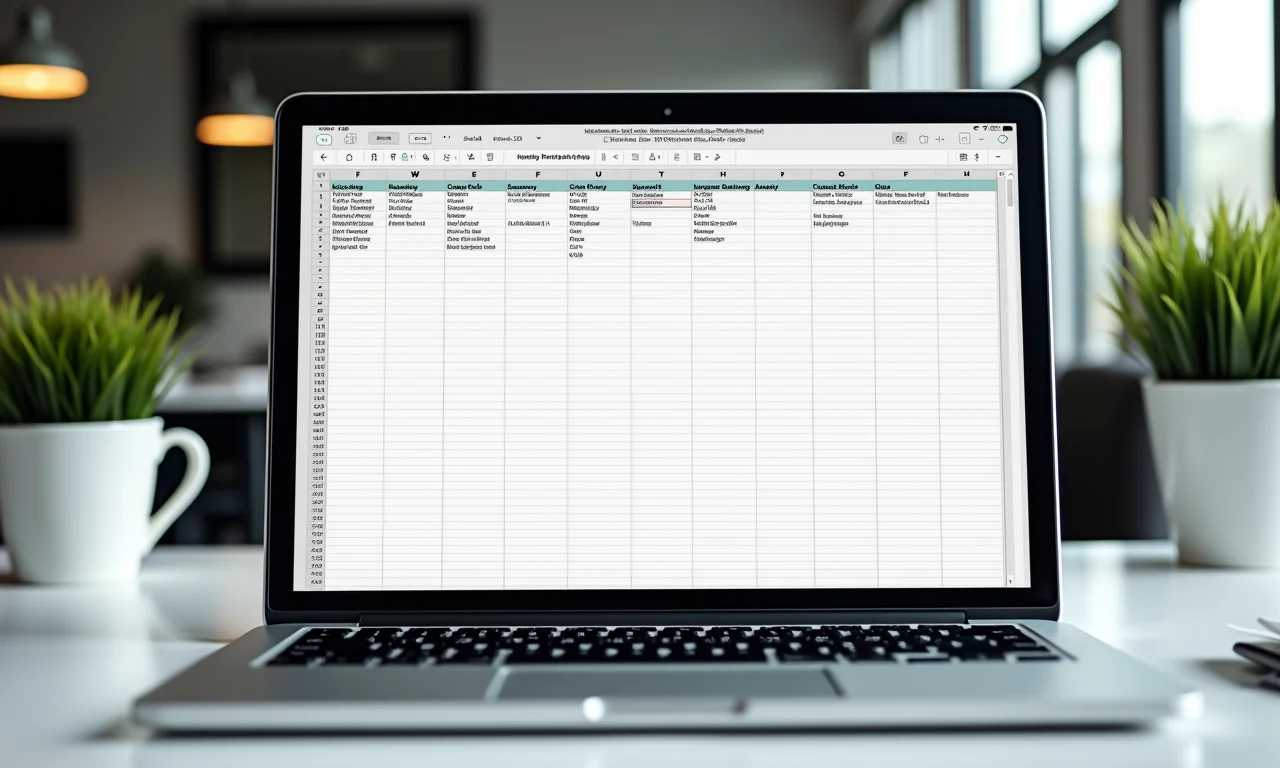 Planilha facilitadora com ideias criativas para lembrancinhas carrossel em tela de laptop.