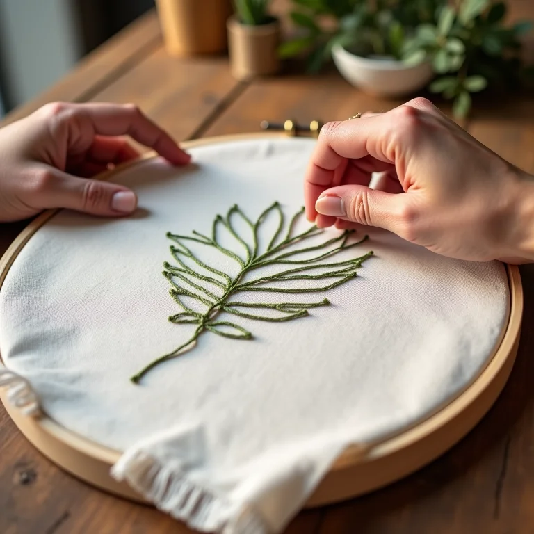 Ponto haste: Criando contornos delicados