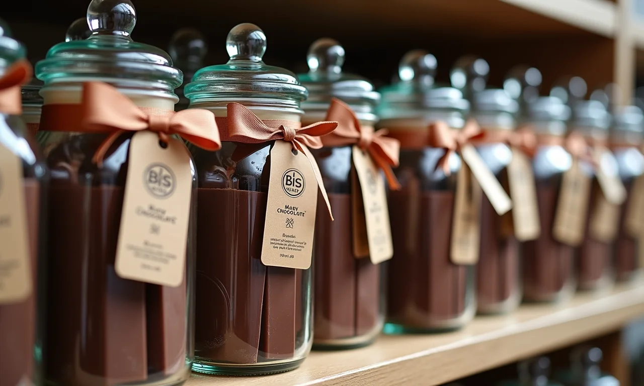 Potinhos de vidro com Bis.