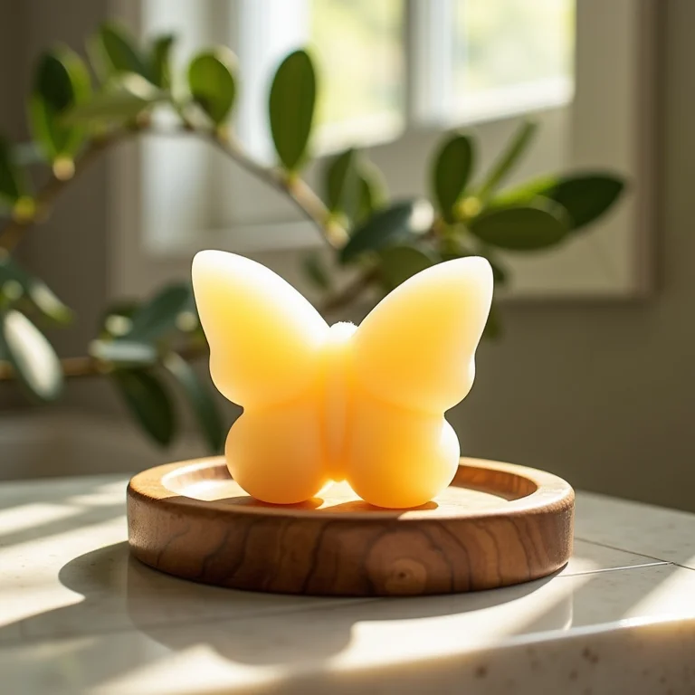 Sabonete artesanal de borboleta