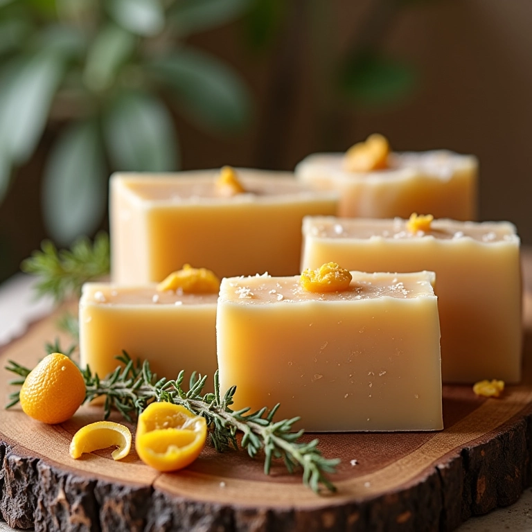 Sabonetes artesanais decorados.