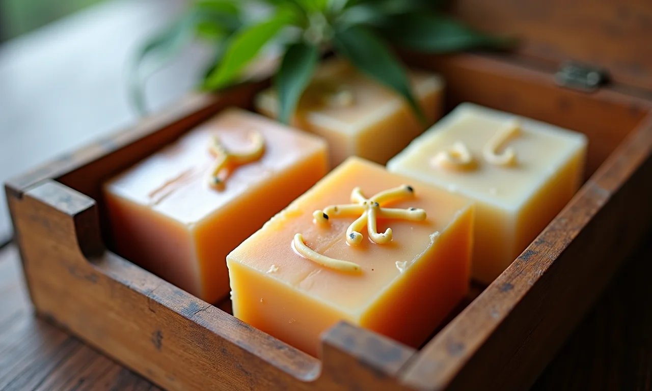 Sabonetes artesanais perfumados.