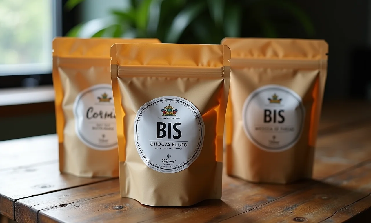 Saquinhos personalizados com chocolates Bis.