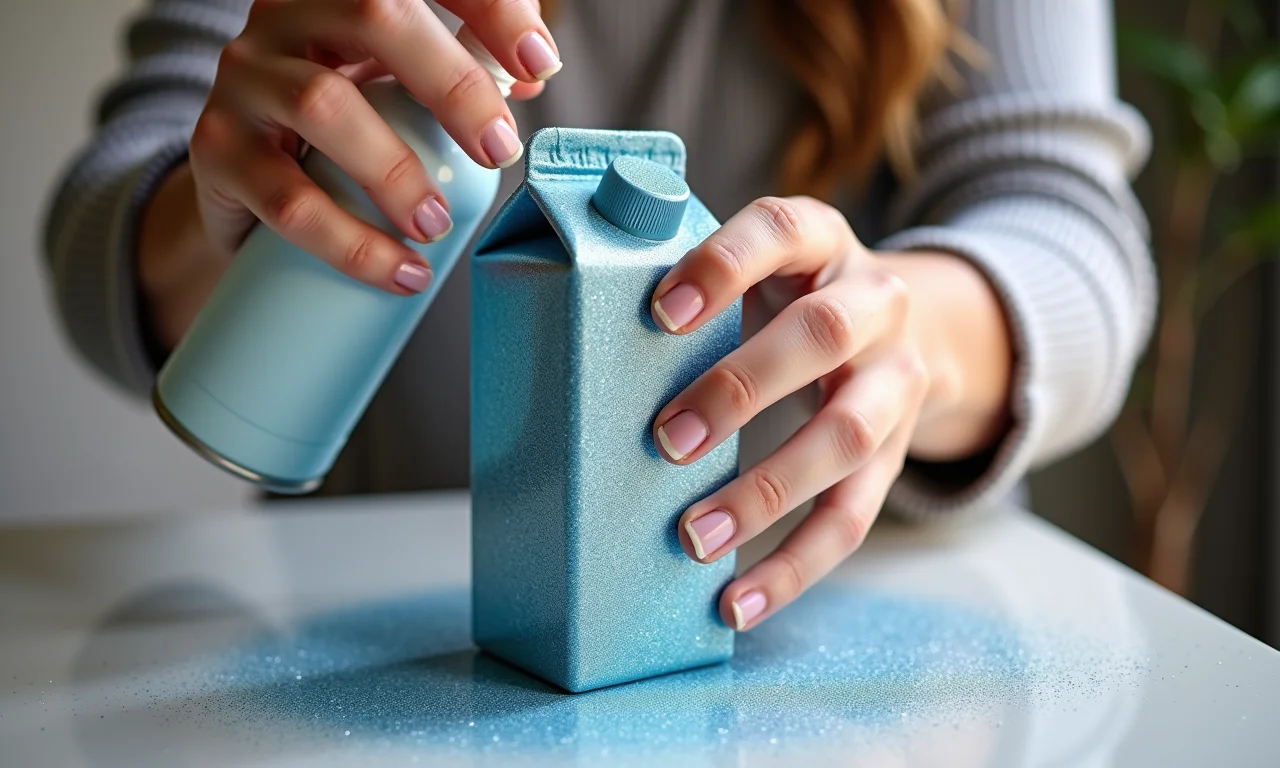 Selante para evitar que o glitter caia da lembrancinha.