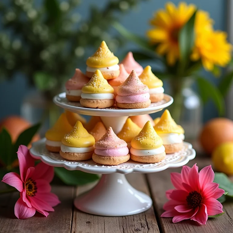 Suspiros gourmet com sabores de maracujá e limão