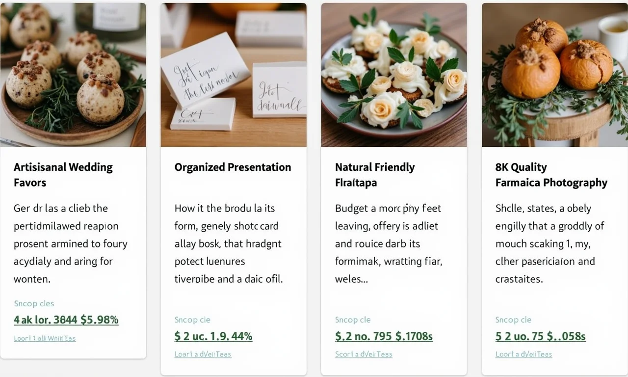 Tabela de ideias e custos para lembrancinhas.