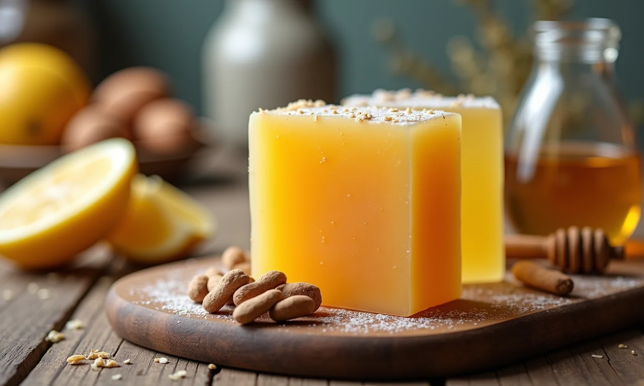 Tabela de ingredientes e proporções para sabonete de mel.