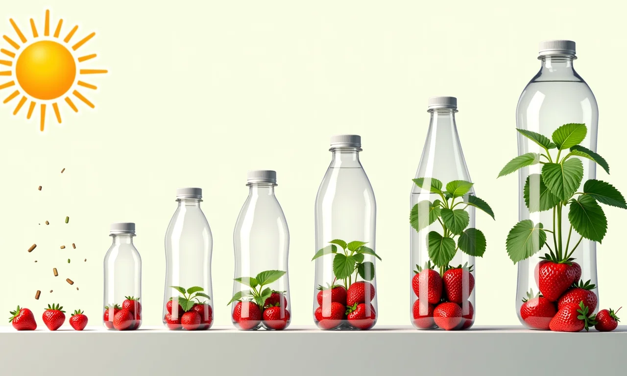 Tabela resumo: Cultivo de morangos em garrafa PET.