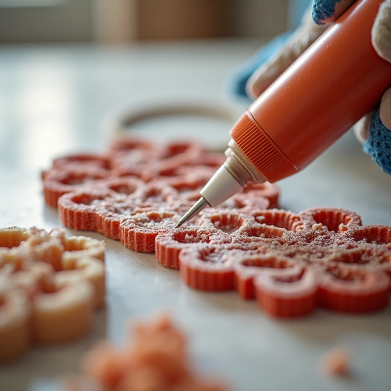 Técnica para evitar que a decoração descole de objetos reciclados.