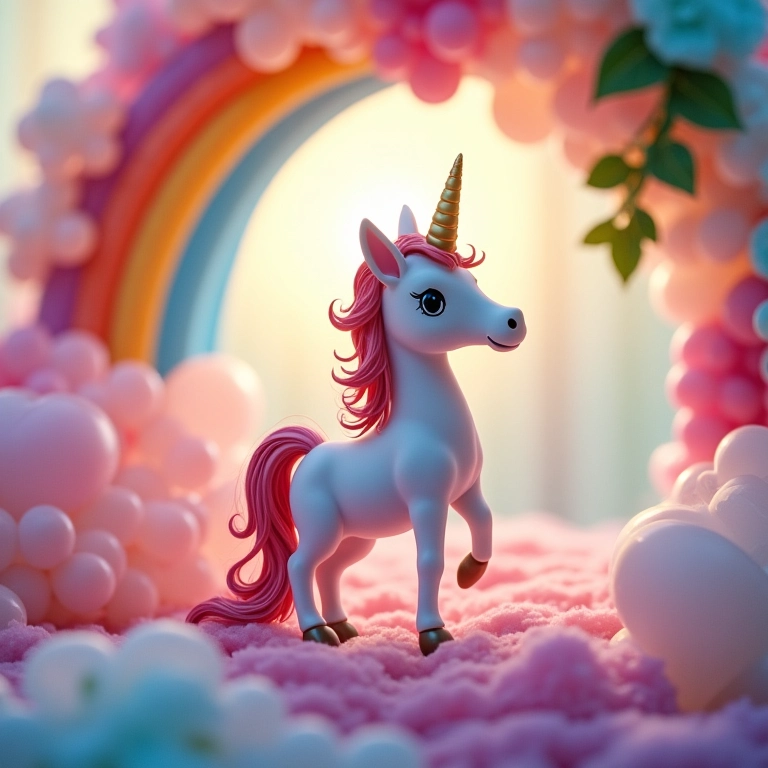 Tema Unicórnio mágico e fantástico para a decoração de chá de bebê.