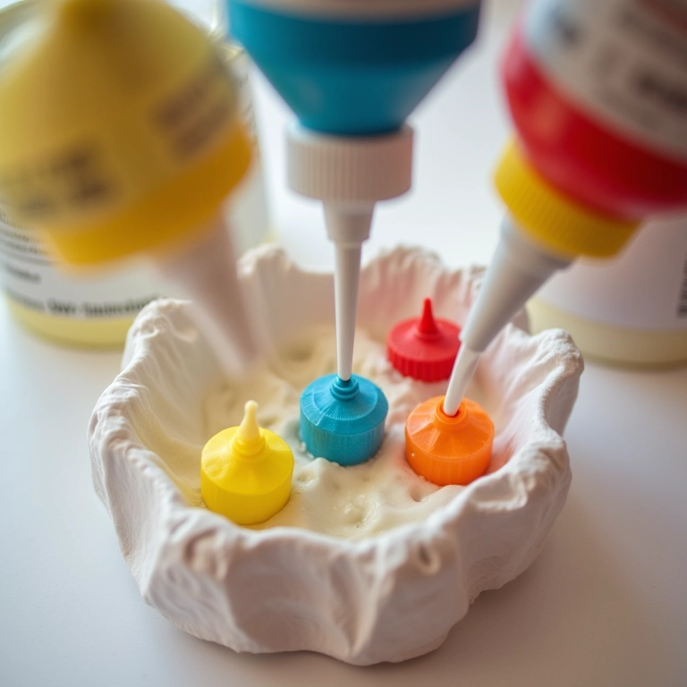 Testando tipos de cola em artesanato com caixa de leite.