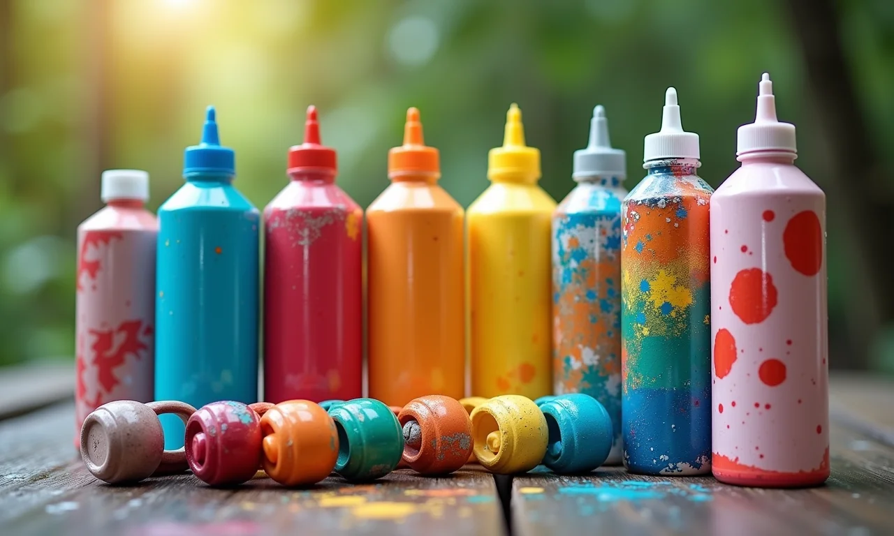 Tipos de tinta mais indicados para pintar garrafas PET.