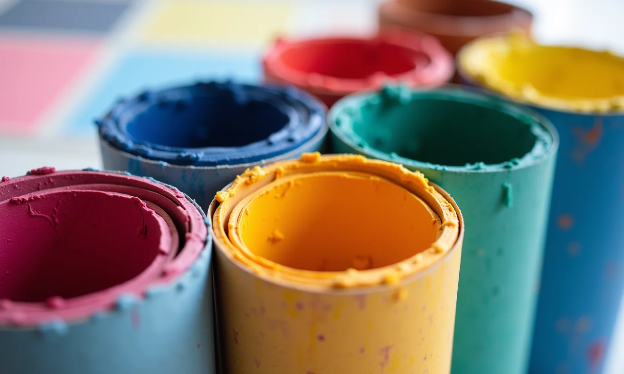 Tipos de tinta para usar com rolo de papel higiênico.