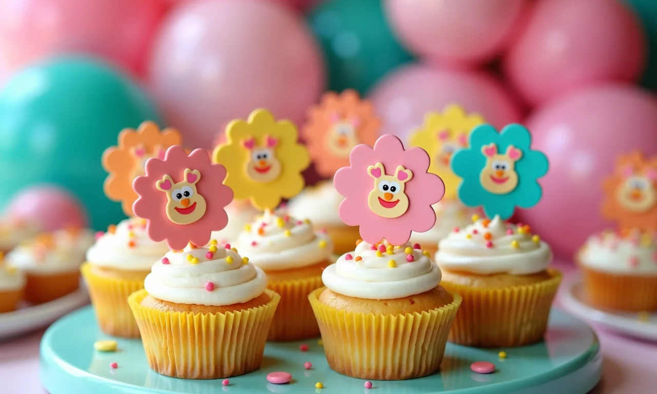 Toppers para docinhos da Galinha Pintadinha.