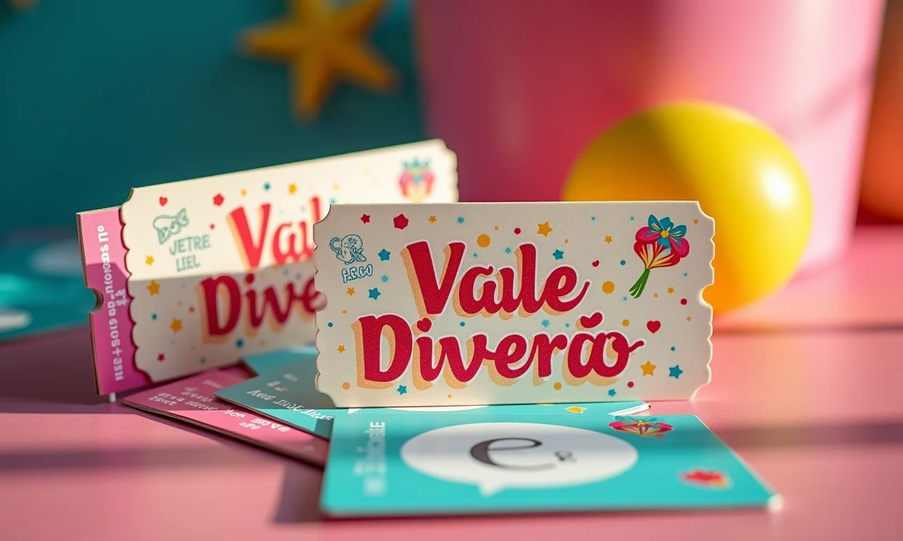 Vale-Diversão: ingressos para atividades como lembrancinhas criativas.