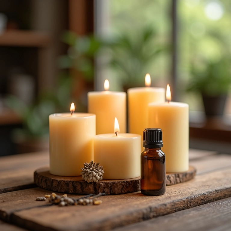 Velas artesanais com óleos essenciais para lembrancinhas de casamento.