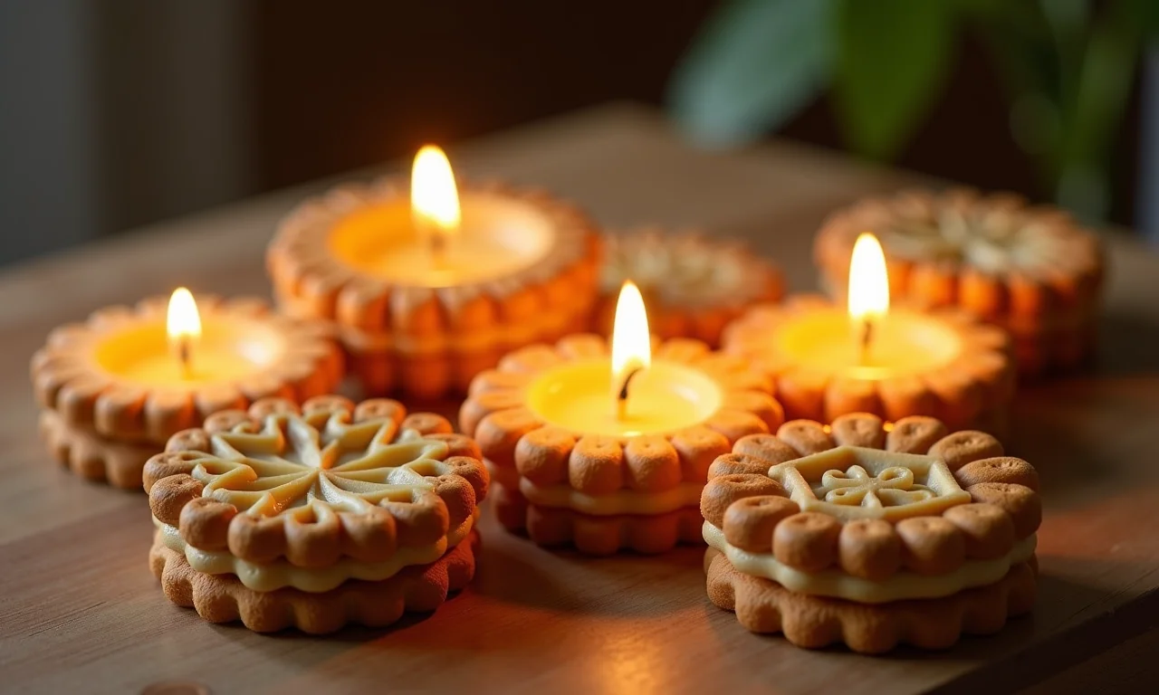 Velas decorativas em biscuit para lembrancinhas.