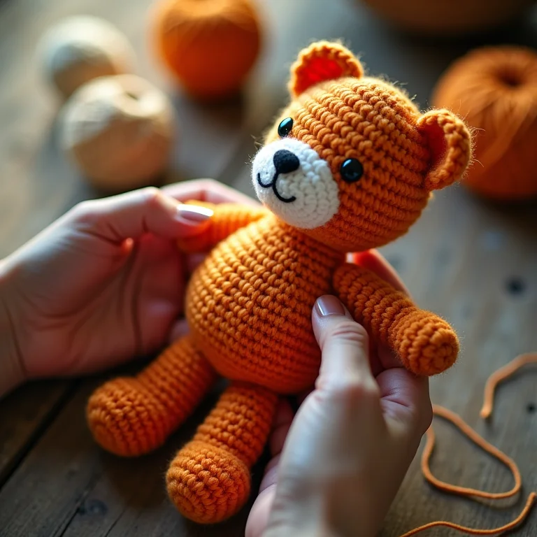 Amigurumi sendo feito com linha Anne