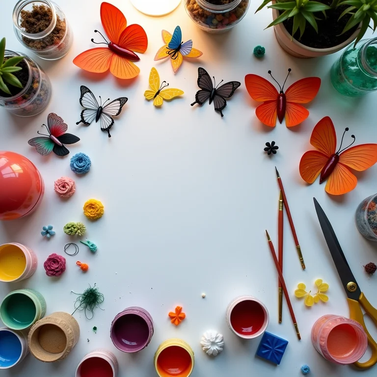 Artesanato em geral feito com garrafas PET recicladas