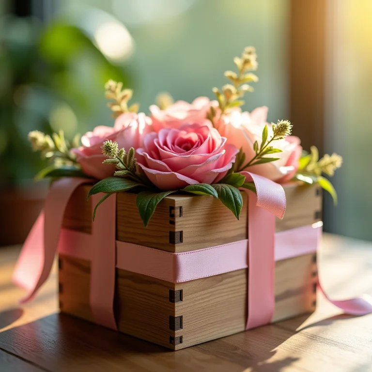 Caixa temática para presente de Dia das Mães