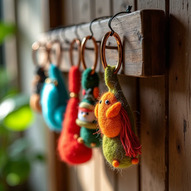 Chaveiros de feltro temáticos para lembrancinha