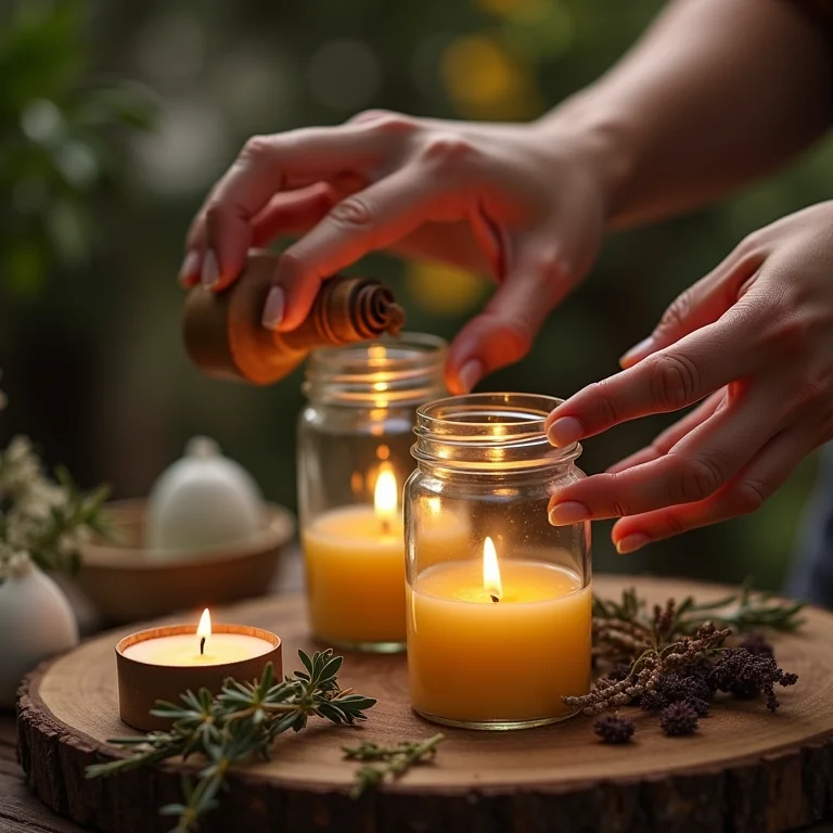 Confecção artesanal de velas aromáticas personalizadas